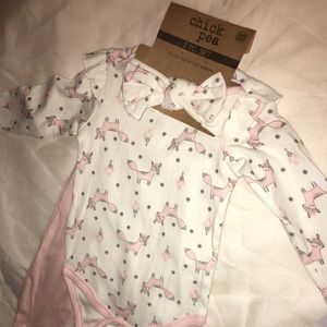 🎋NWT Chick Pea | 3 pc baby girl set 6/9mo